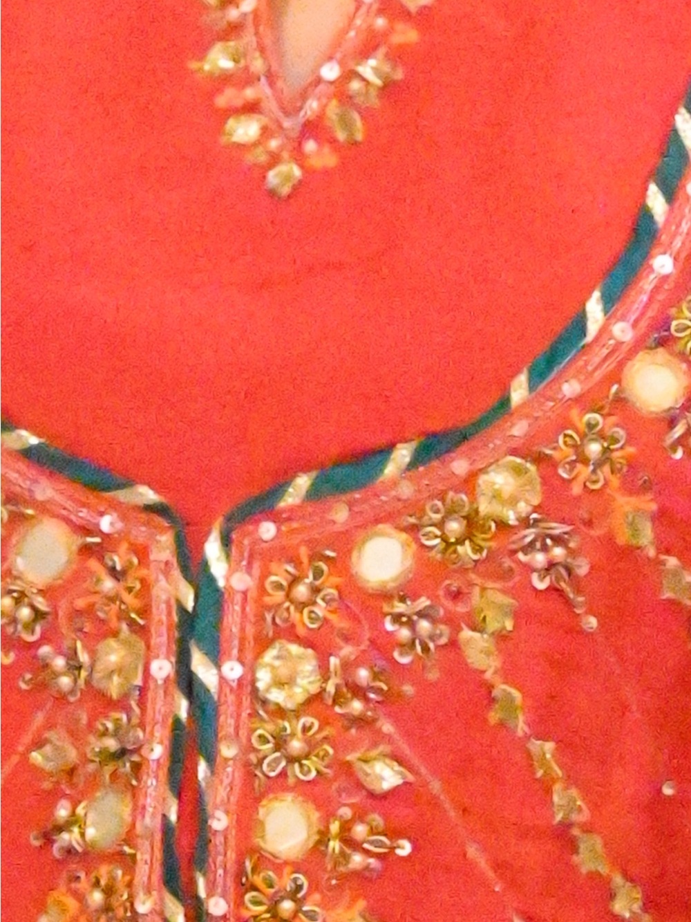 Women’s Sparkle Red and Gold Costume Dress - Picture 3 of 6